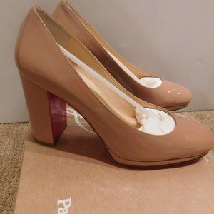 NIB CHRISTIAN LOUBOUTIN KABETTS NUDE HEELS 40.5